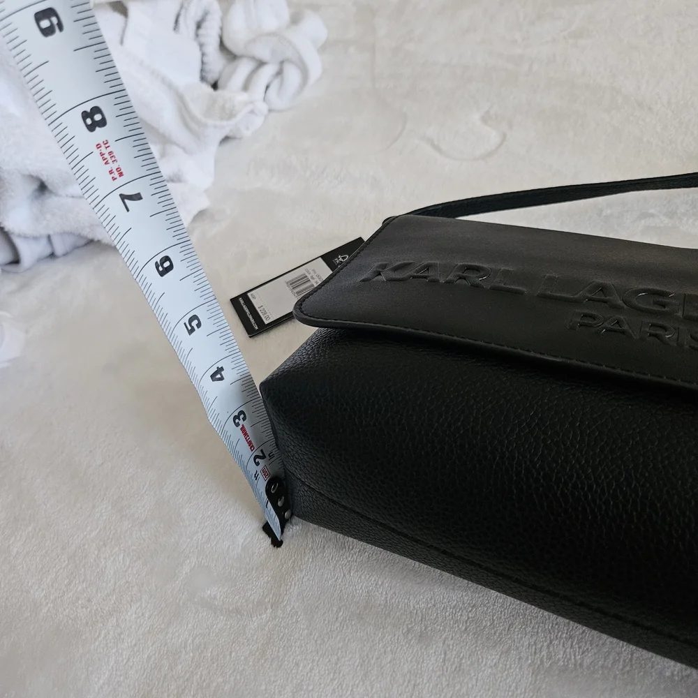NWT Karl Lagerfeld Elegant Black Handbag Crossbody - Picture 3 of 11